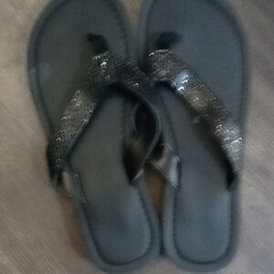 Source Unknown Black Sequin Sandals